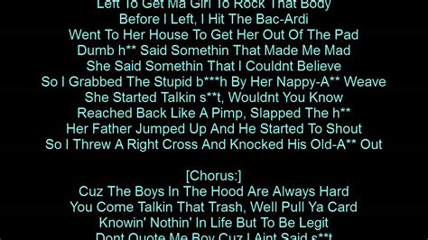 boyz n the hood lyrics